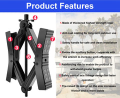 PAFOWO X shaped wheel chock cast iron for stronger support.