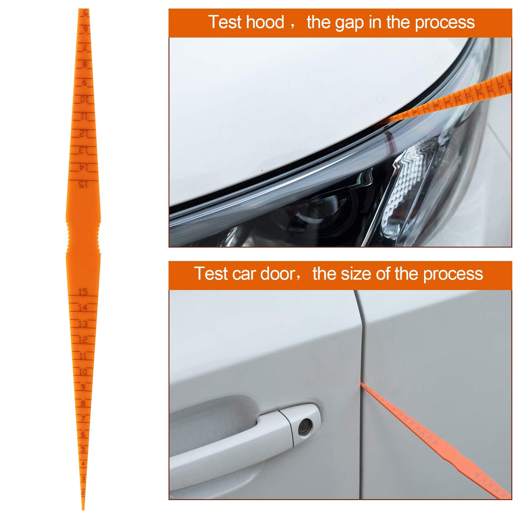 PAGOW measuring tool shown during a vehicle inspection.