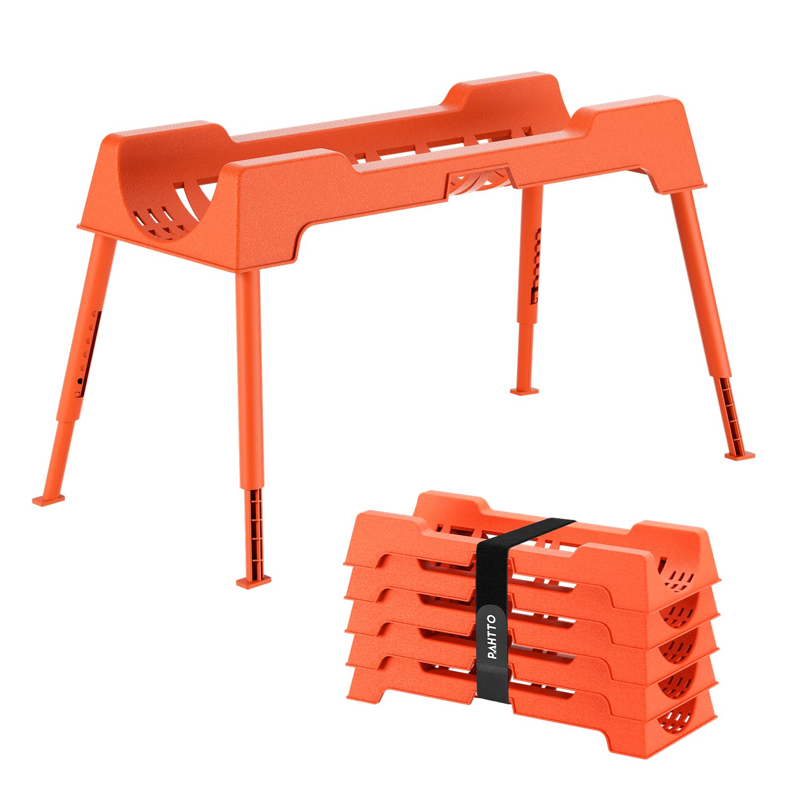 PAHTTO RV sewer hose support foldable legs stabilize drainage on any campsite.