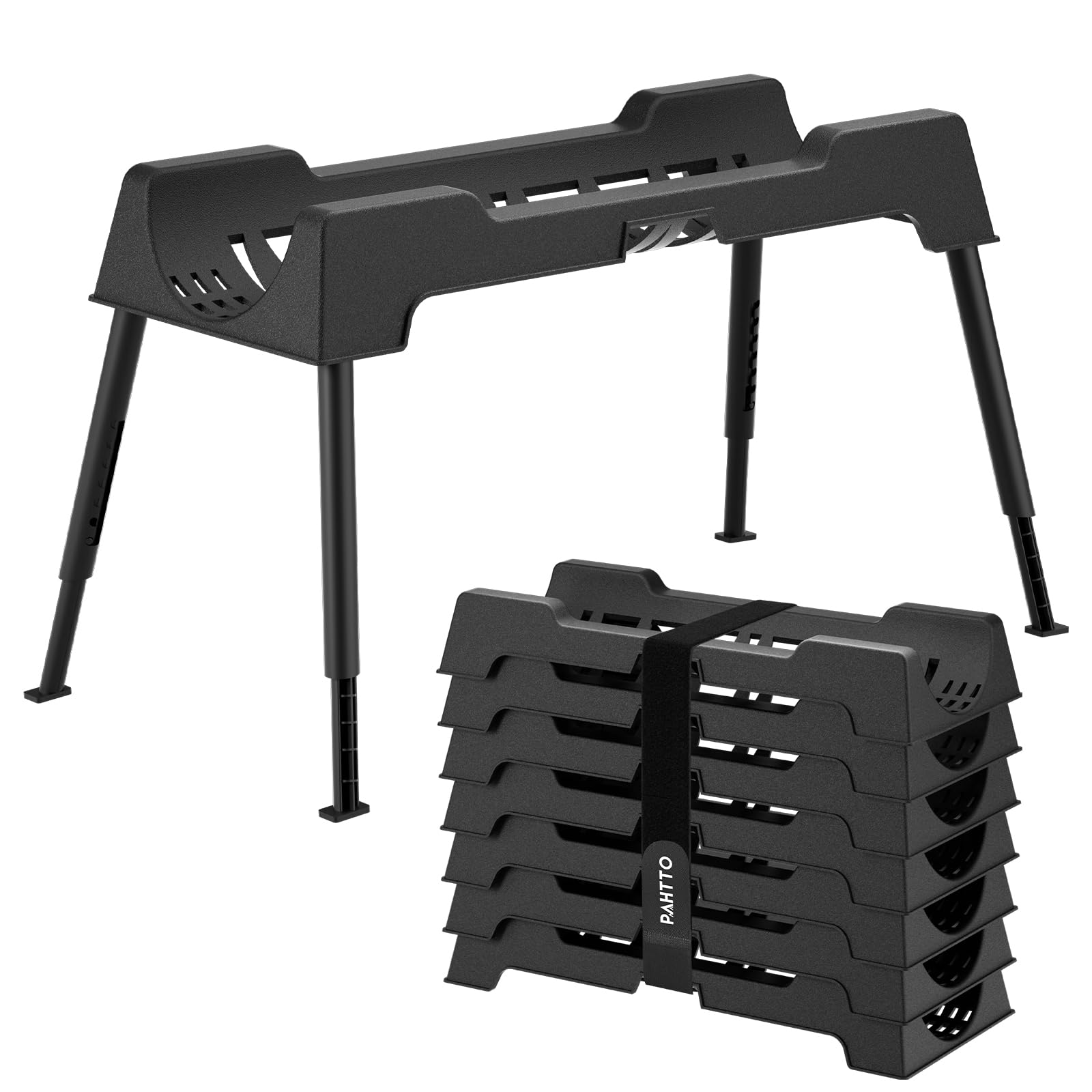 PAHTTO RV sewer hose support with foldable legs for portable setup and reliable drainage.