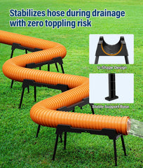 PAHTTO RV sewer hose support height adjustable feature enables stable drainage on uneven ground.