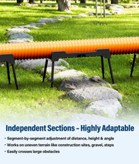 PAHTTO ultra-stable design with wide base prevents hose toppling during dumping.
