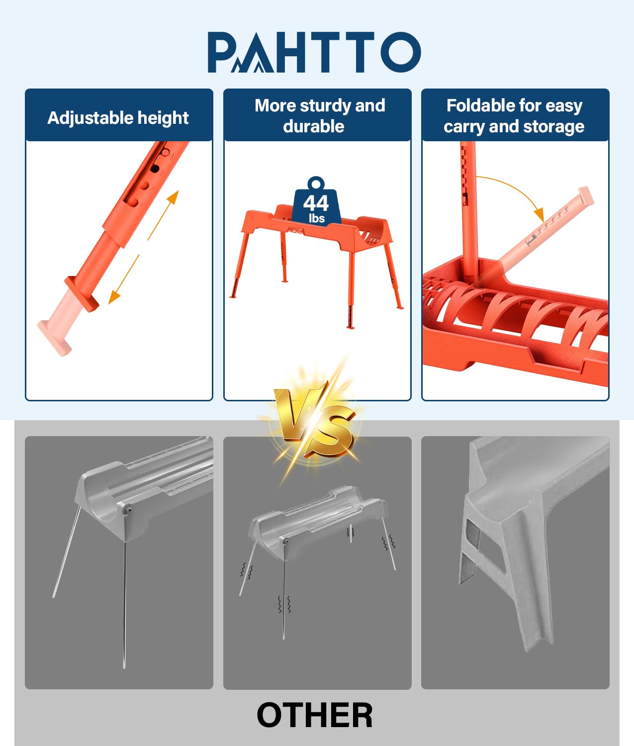 PAHTTO RV sewer hose support strap included for easy carry and storage