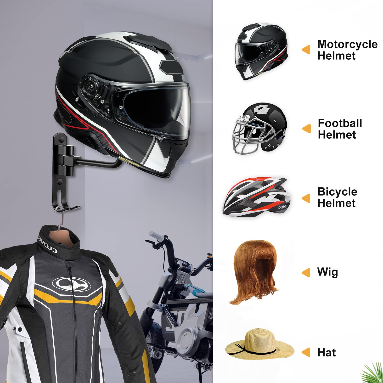 PAHTTO versatile storage for motorcycle helmets, hats, and sports gear.