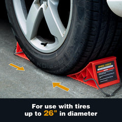 PAHTTO wheel chocks include rope for easy removal and safe handling.