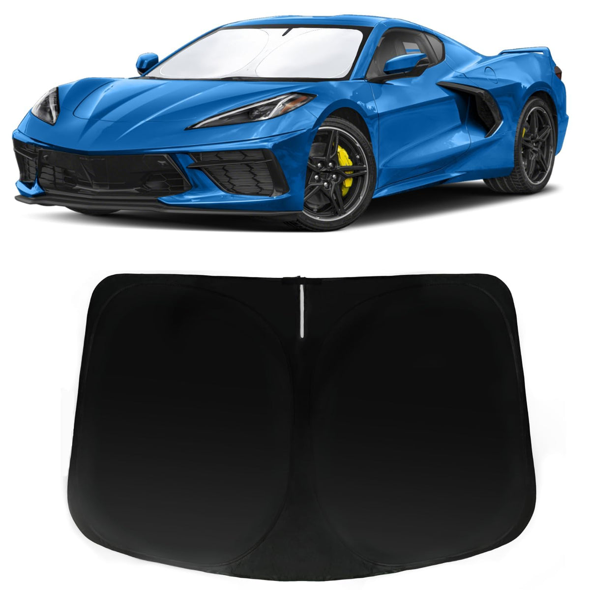 PAIMOHO Corvette C8 sun shade front window fit for cooler cabin