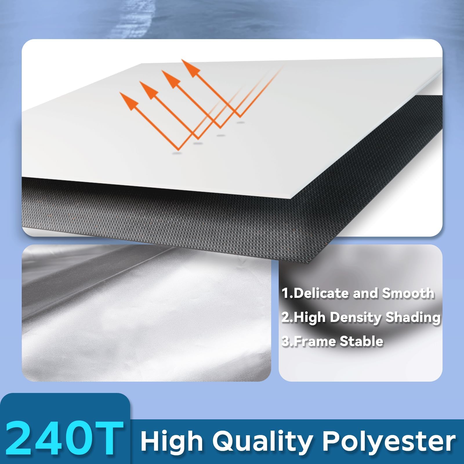 Compact shade folds into the door pocket when not in use.