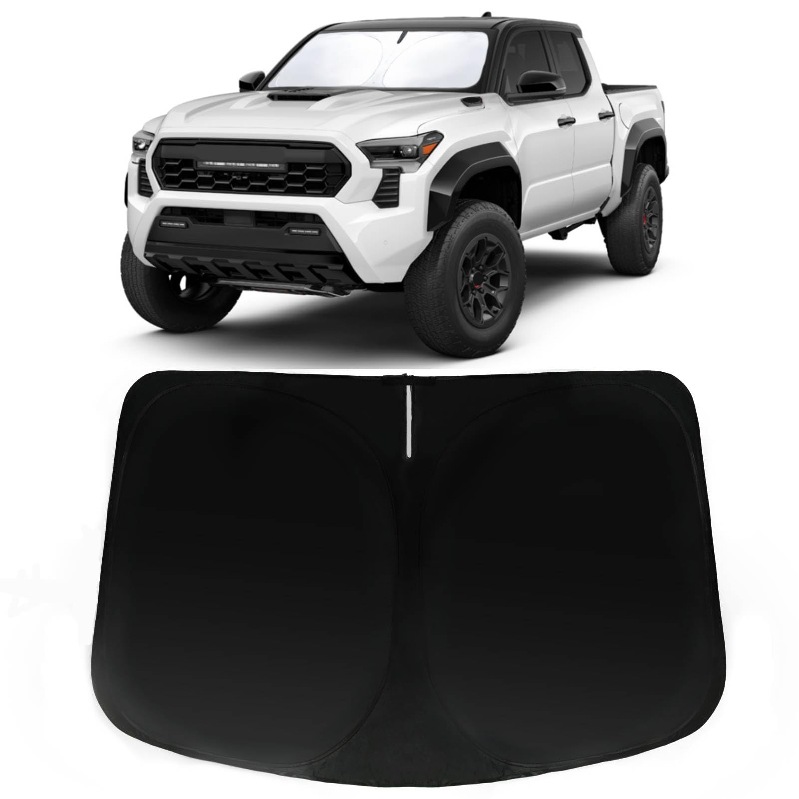 PAIMOHO Tacoma sunshade front window fit blocks UV rays and heat for a cooler ride.