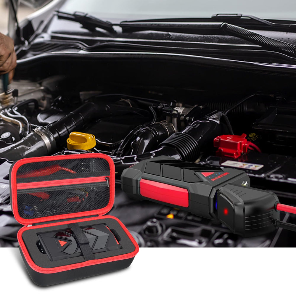 PAIYULE case for car jump starter features 360-degree zipper for smooth access