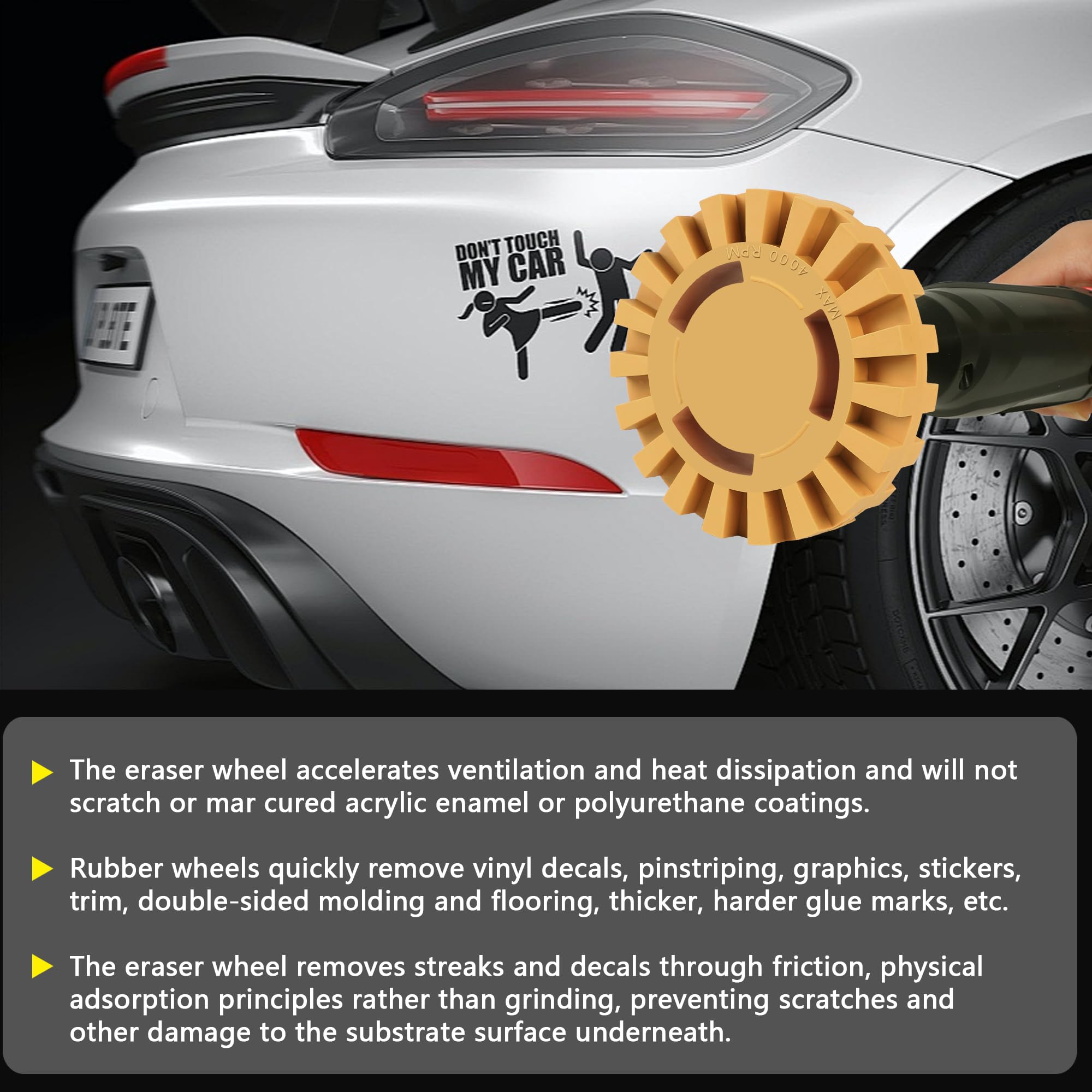 Pakeed gear wheels with adapters enable fast adhesive removal