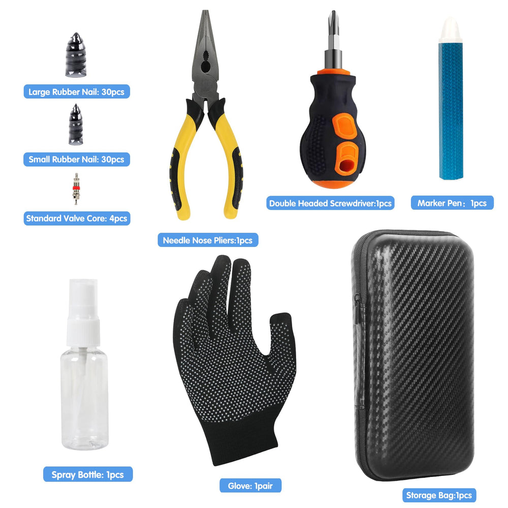 Pakeed screw-in tire plugs in action for fast, non-disruptive repairs.
