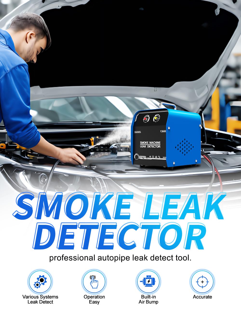 Pakowin EVAP Smoke Tester shows 19-23 PSI for precise checks.