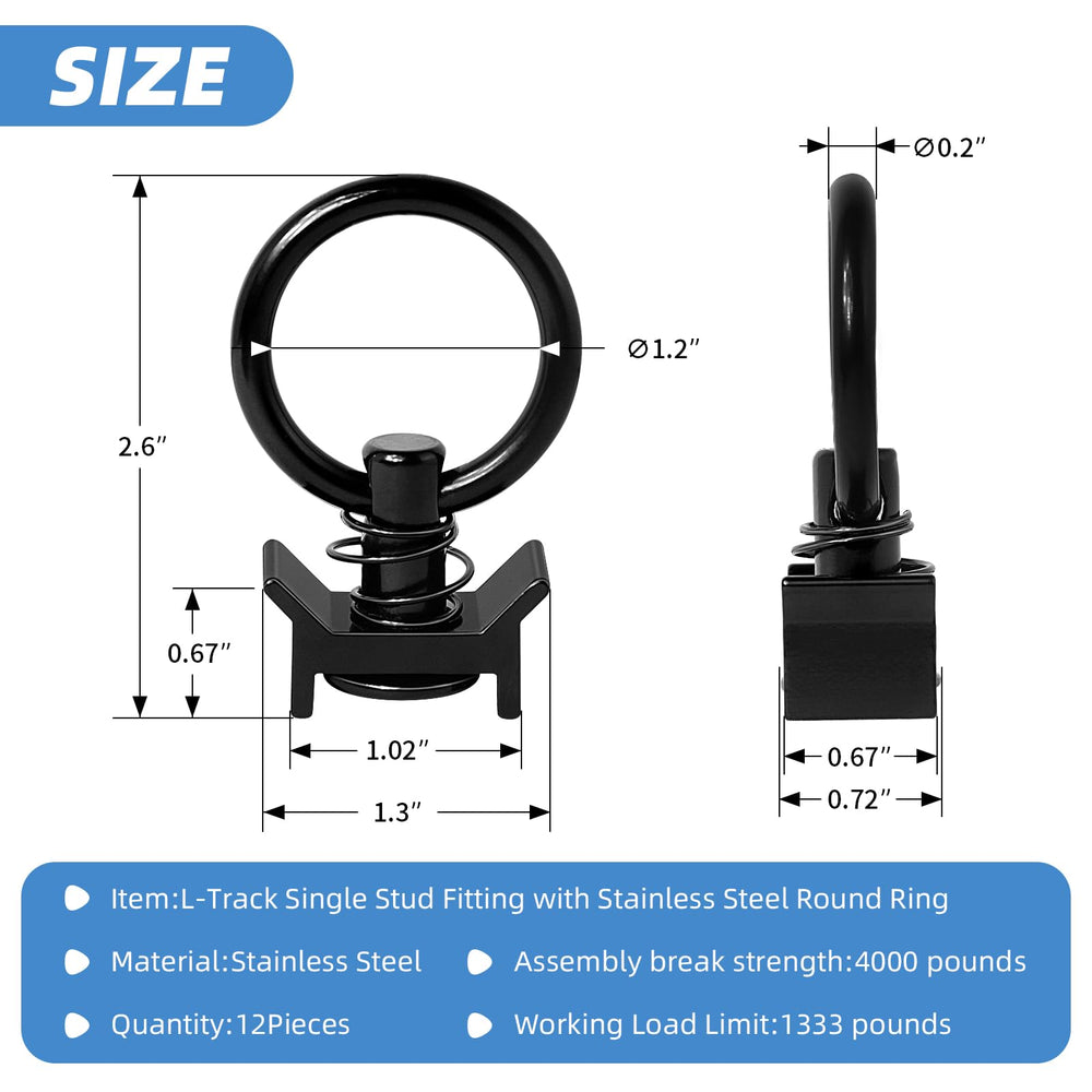 PALOZO round ring aluminum keeper creates a secure tie-down point for cargo.