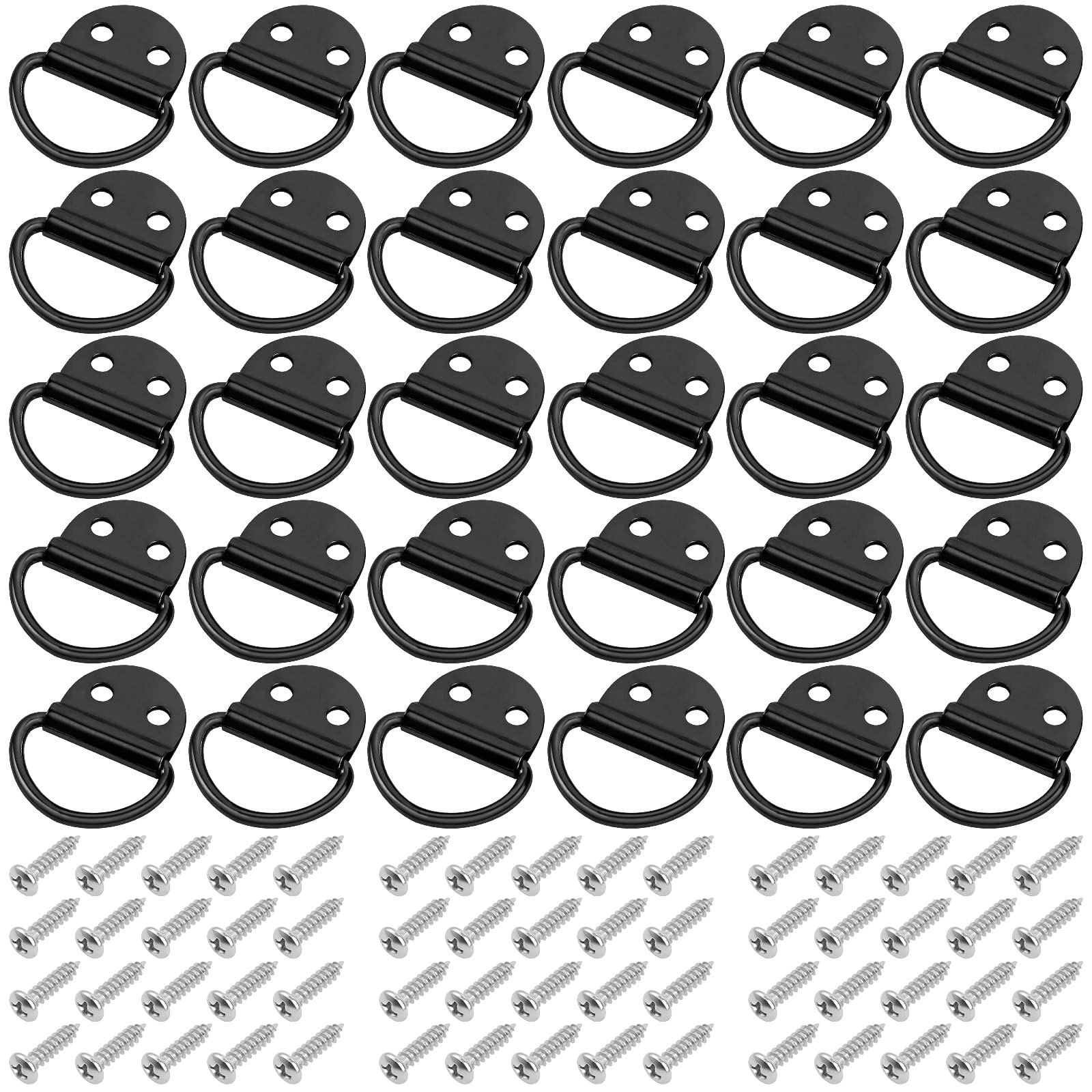 PALOZO D-Ring tie-downs 30-pack for secure cargo anchoring