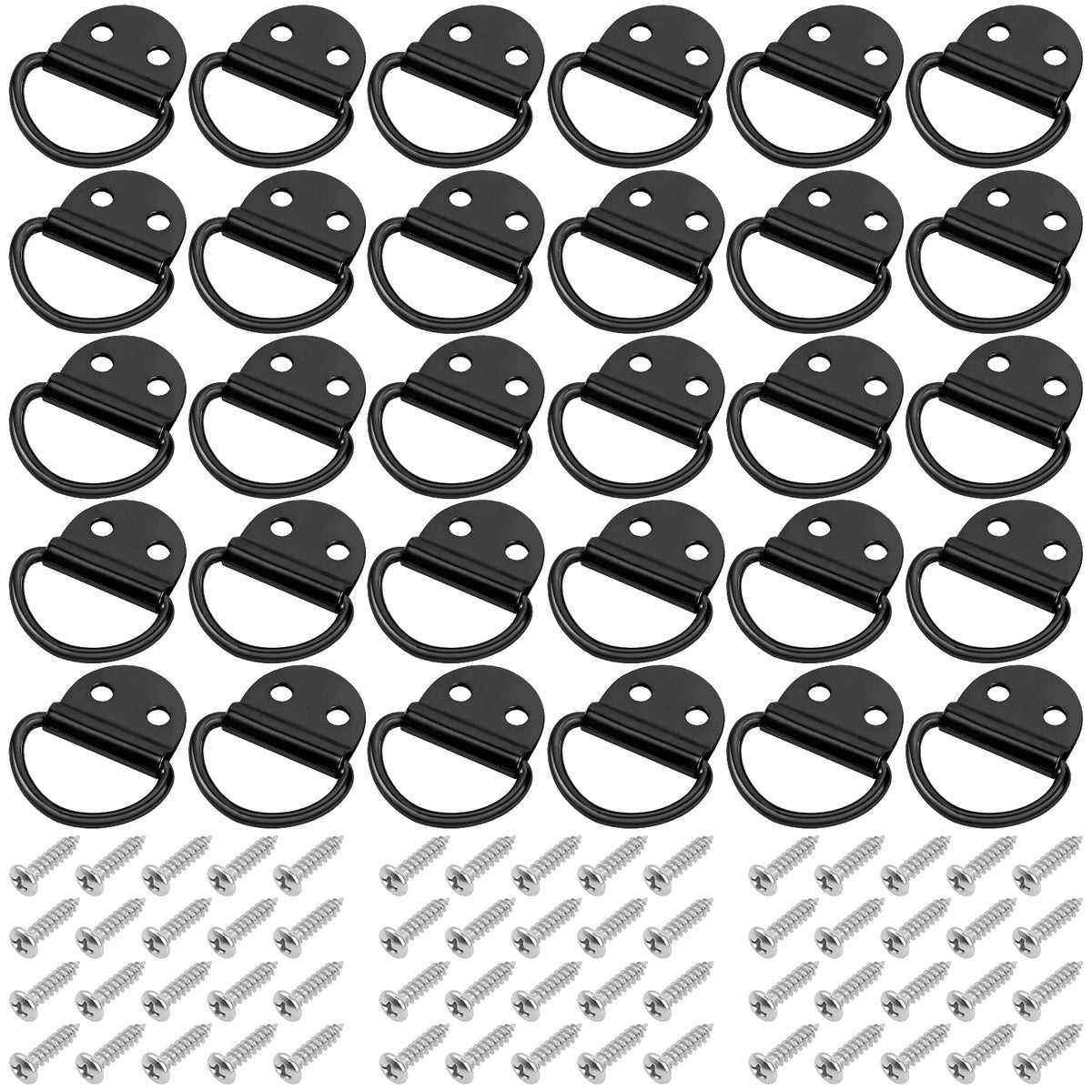 PALOZO D-Ring tie-downs 30-pack for secure cargo anchoring