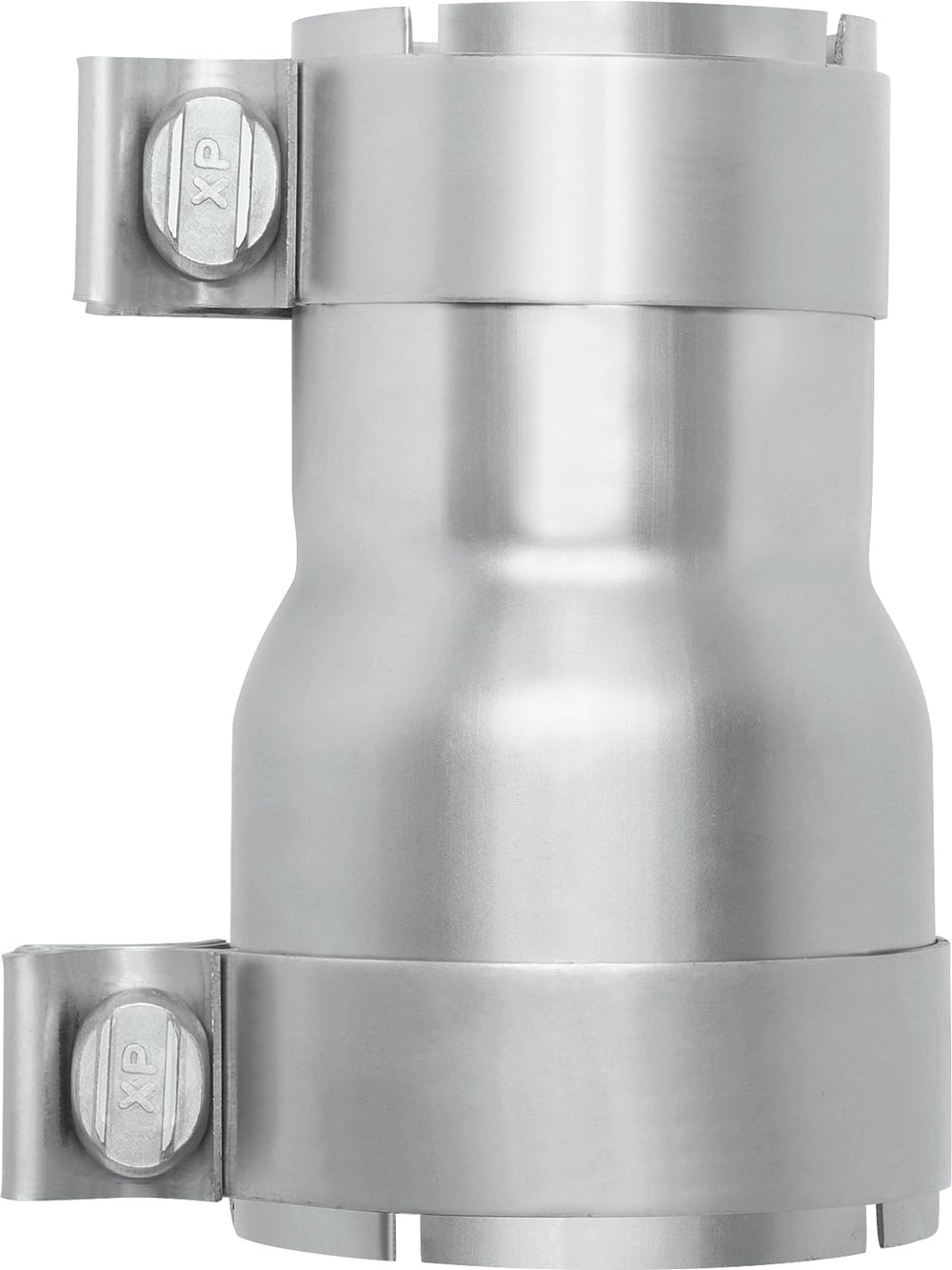 PALOZO exhaust adapter front view for 2.5 to 3 inch pipes