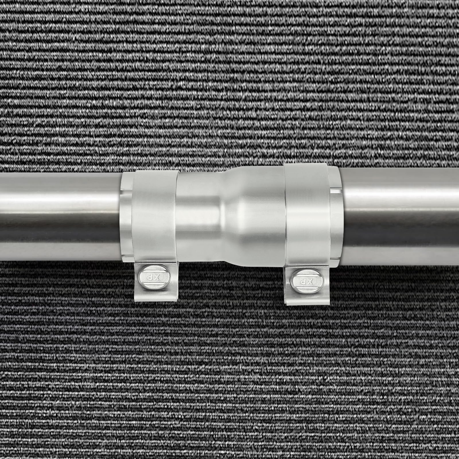 PALOZO exhaust adapter with bolts and clamp ready for assembly