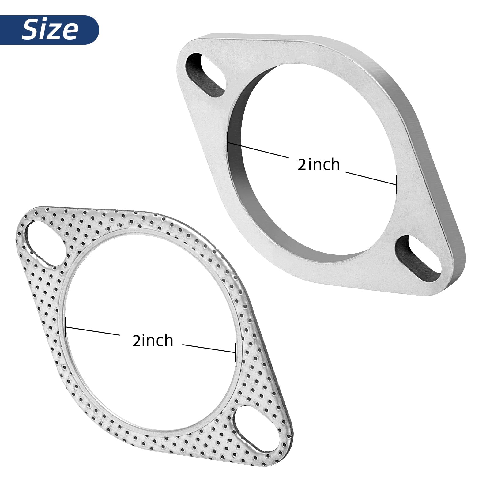 PALOZO 2-inch flange gasket ensures a sealed exhaust join.