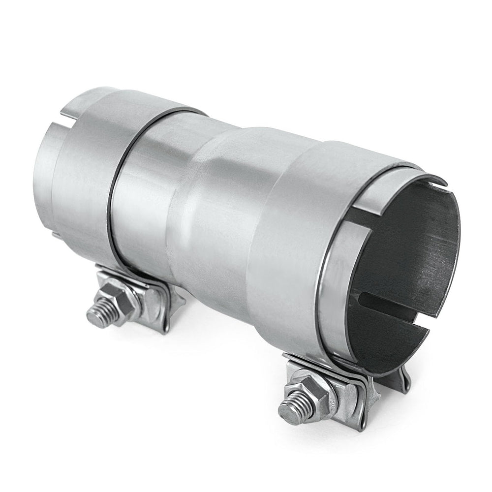 PALOZO exhaust repair connector in use for non-welded pipe joining