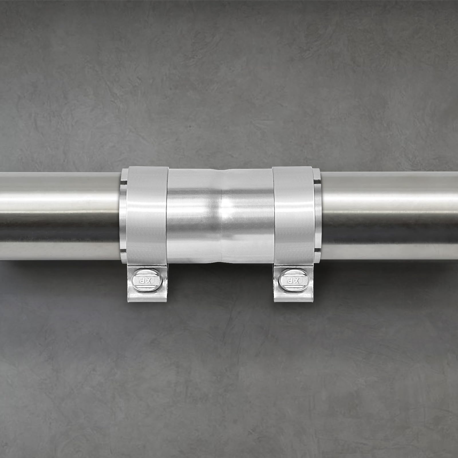 PALOZO reducer assembly demonstrates secure fit with clamp for reliable exhaust joins.