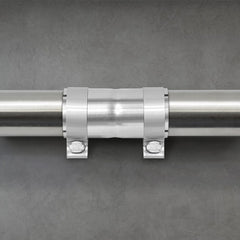 PALOZO reducer assembly demonstrates secure fit with clamp for reliable exhaust joins.