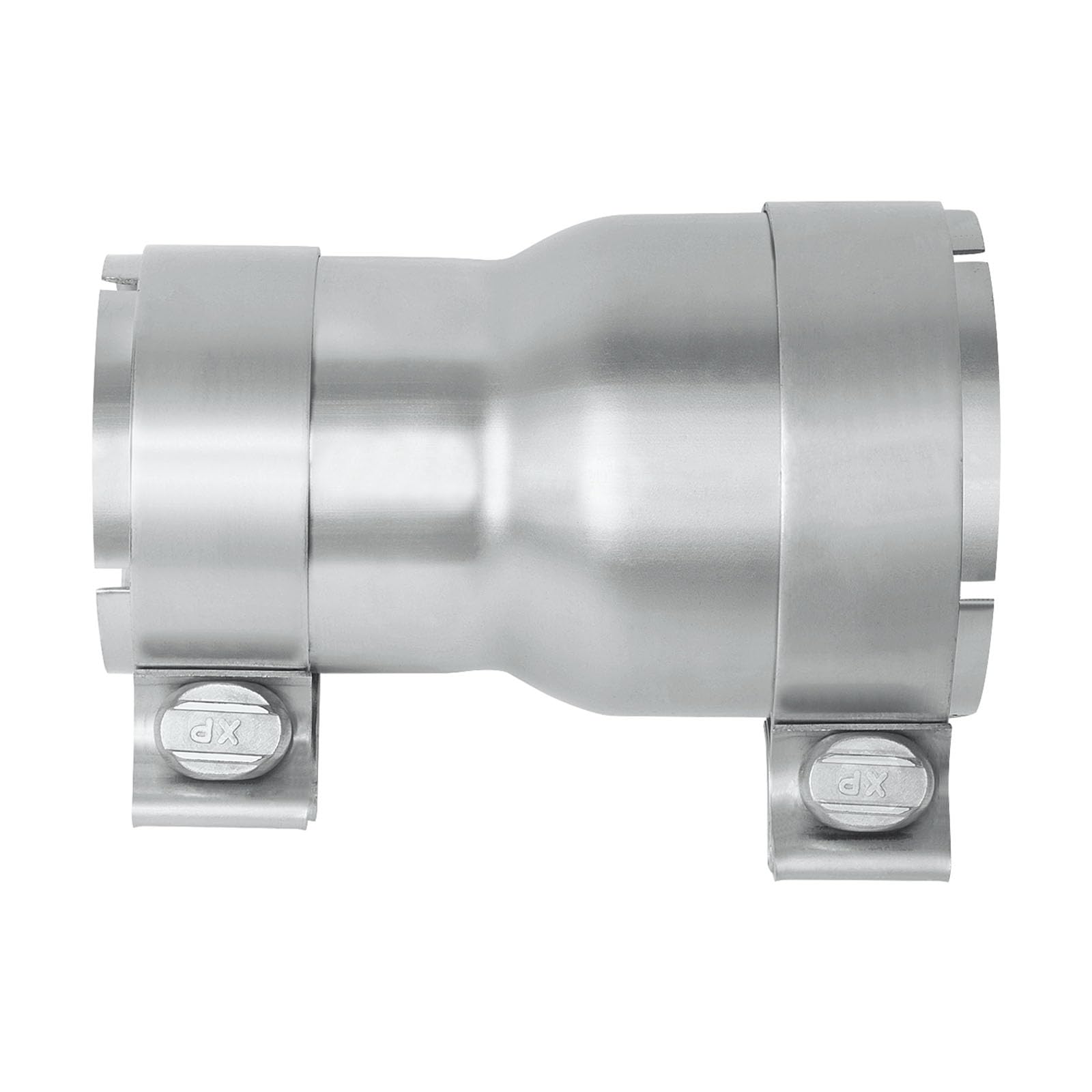 PALOZO setup on a vehicle exhaust illustrating a 2.5 to 3 inch join
