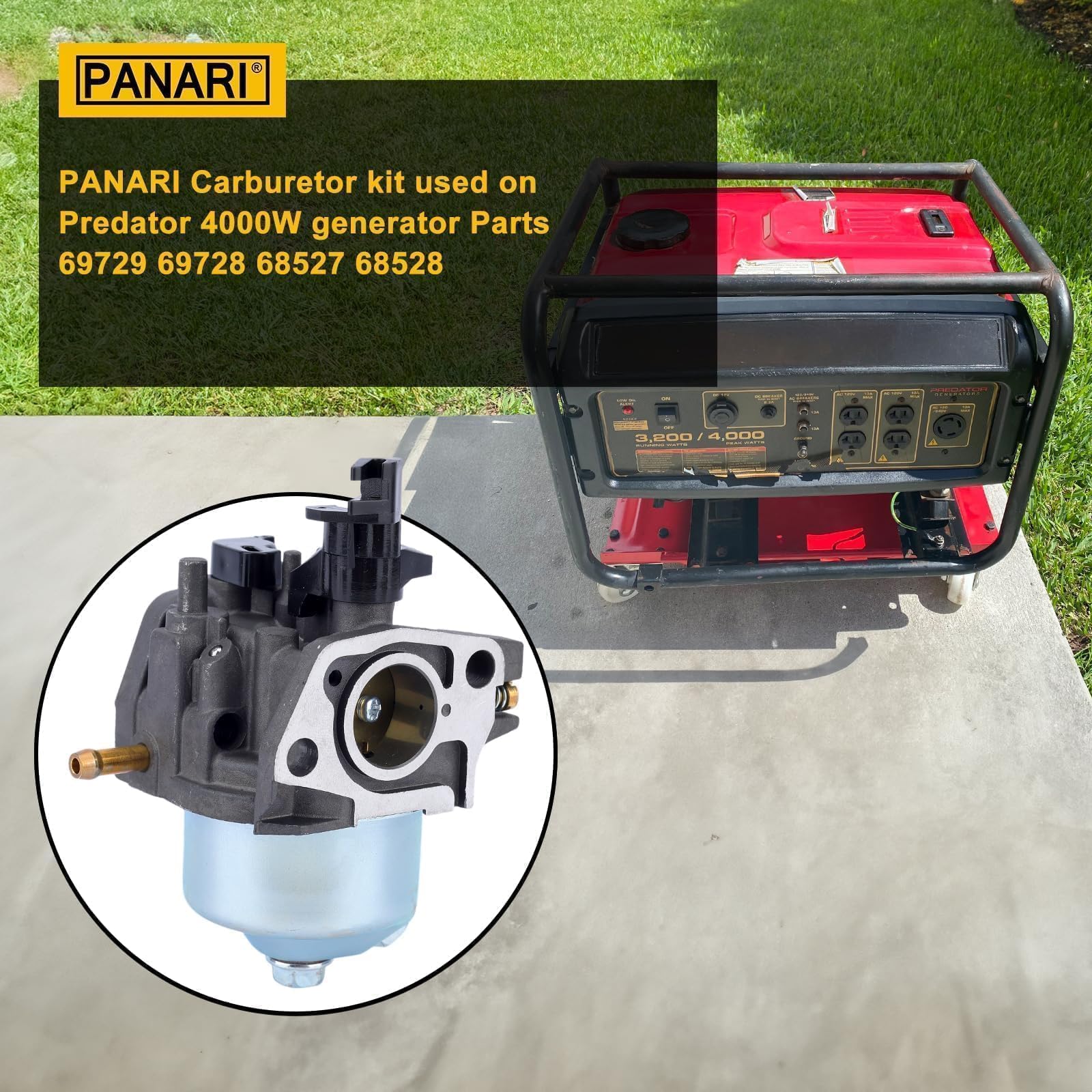 Panari Predator 212cc carburetor ensures easier starting and smooth idle
