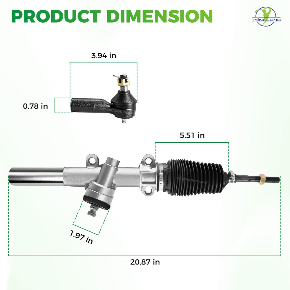 Panglong 70602G01-compatible steering rack for EZGO.