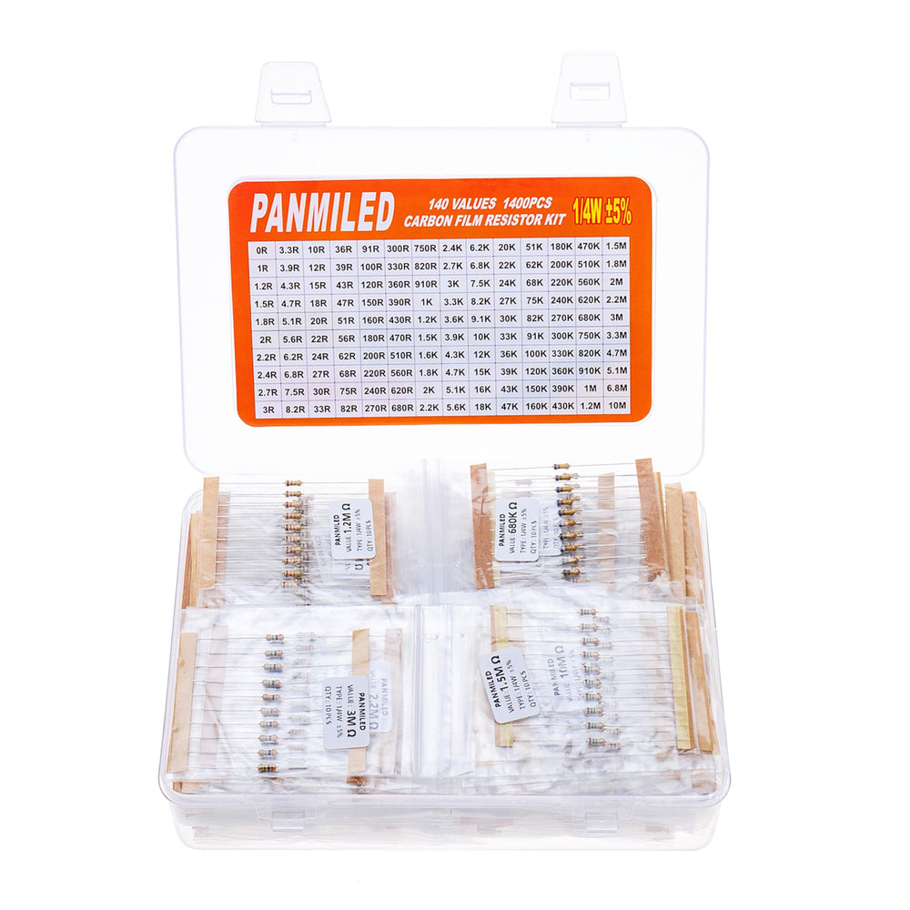 PANMILED carbon-film resistors 1/4W delivering stable, reliable performance