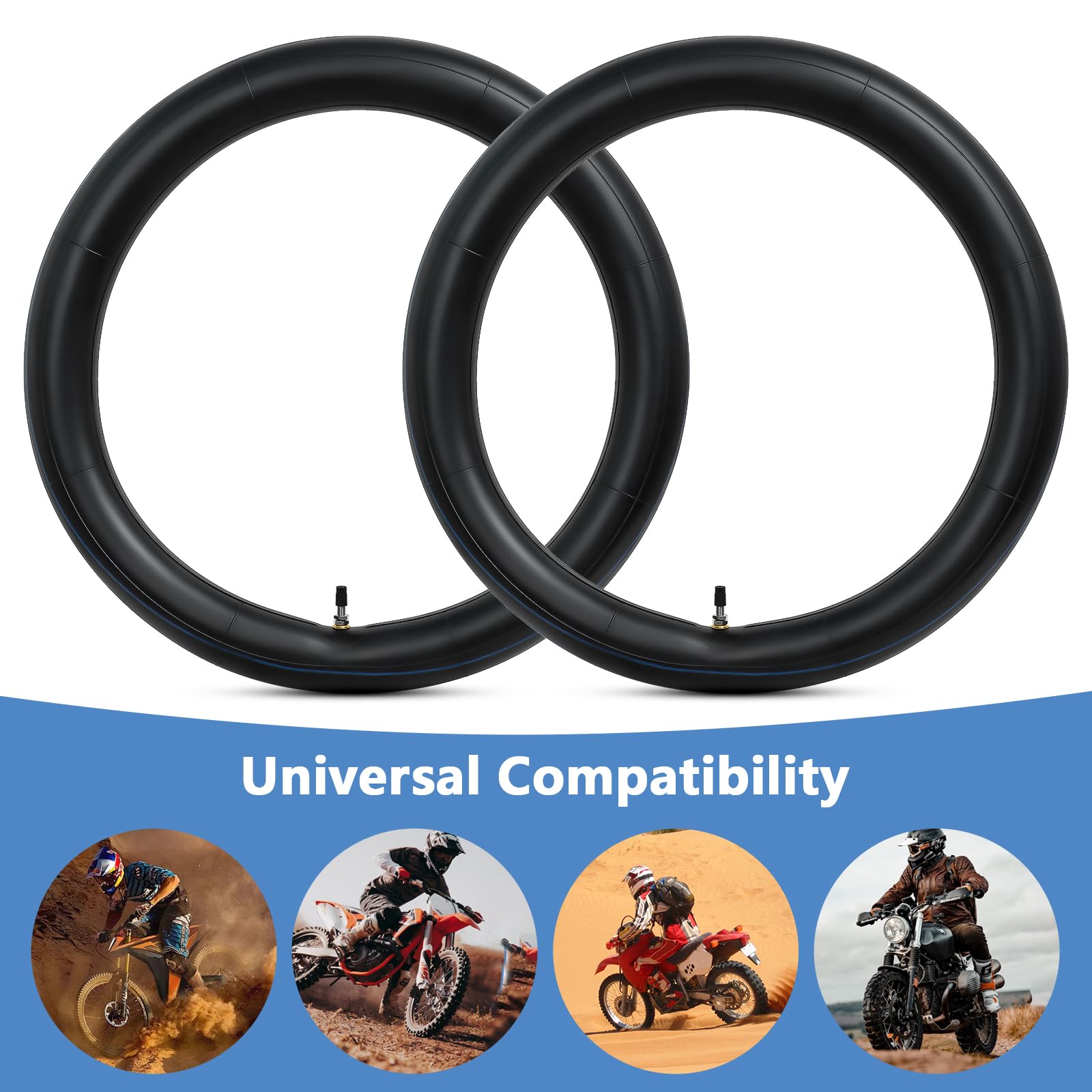 PaoWin package includes two 2.25/2.50-17 tubes for quick replacements