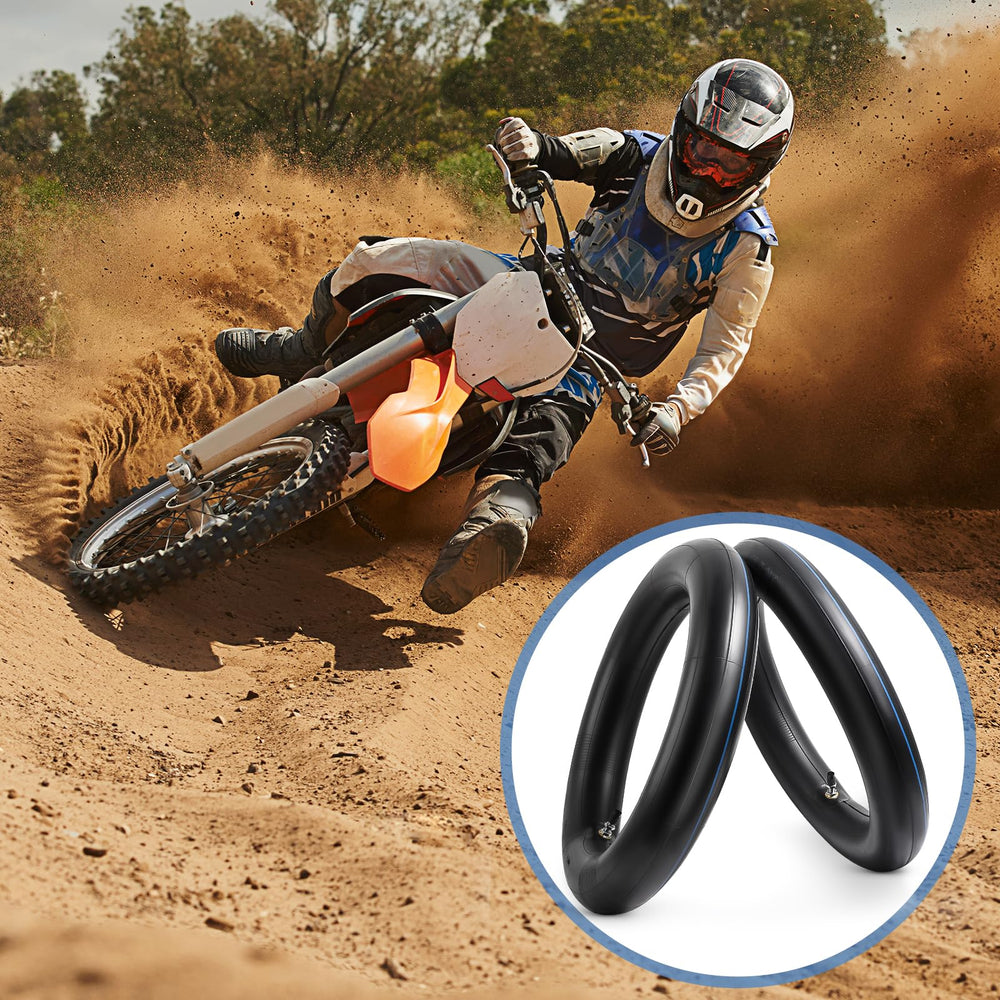 PaoWin tubes work on front and rear tires for dirt bikes and pit bikes