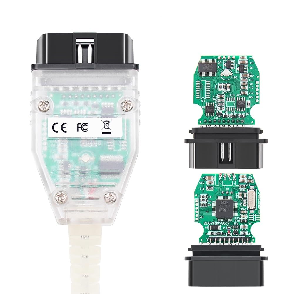 PARANNIC Mini VCI cable connectors demonstrating multi-protocol compatibility for diagnostics