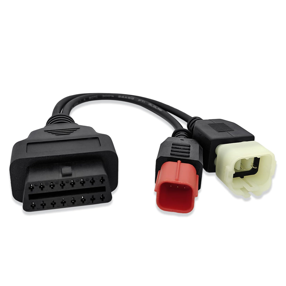 PARANNIC OBD2 2-in-1 adapter – front view for quick motorcycle diagnostics