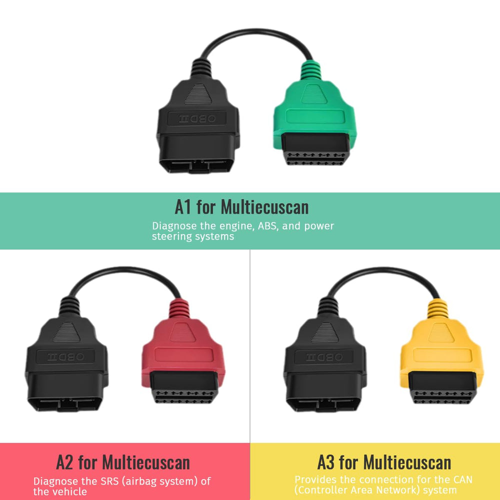 PARANNIC OBD2 adapter red cable for SRS and CAN system diagnostics and control