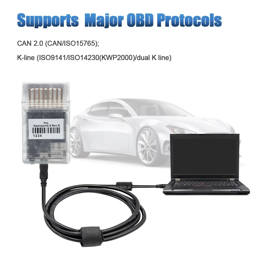 PARANNIC OBD2 K-CAN OpenPort 2.0 close-up connector for secure plug-in.