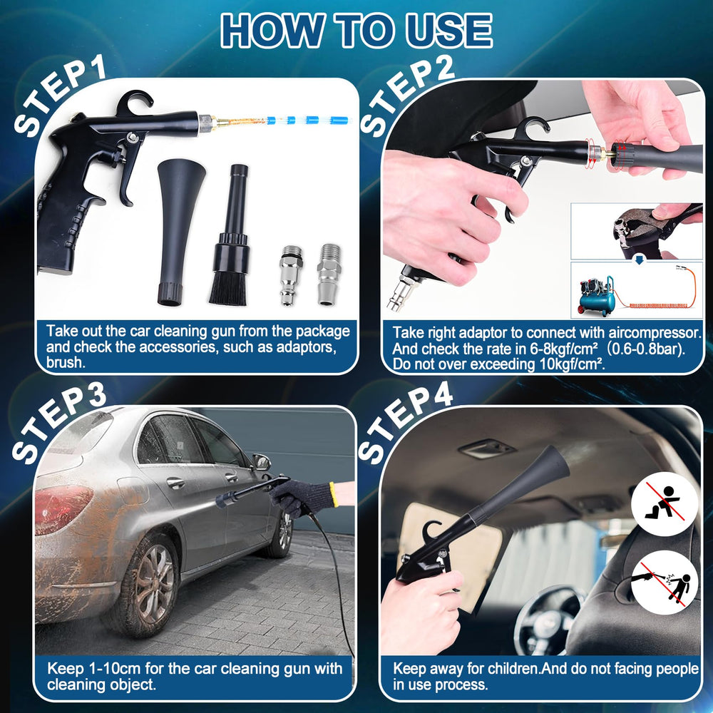 PARAROSE cleaning gun 360-degree swivel reaches hard-to-reach areas