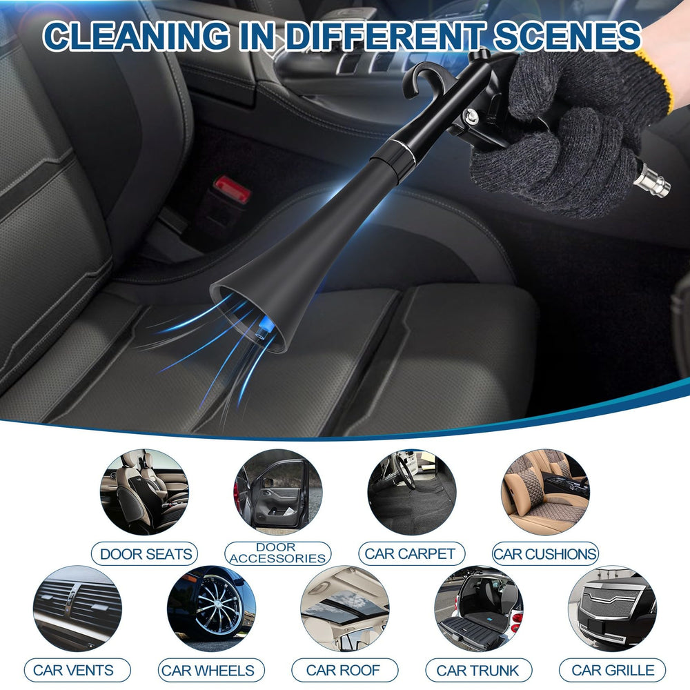 PARAROSE car cleaning gun in use demonstrates quick dirt removal and drying