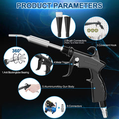PARAROSE detailing gun exterior cleaning nozzle powers away dirt from doors and wheels.
