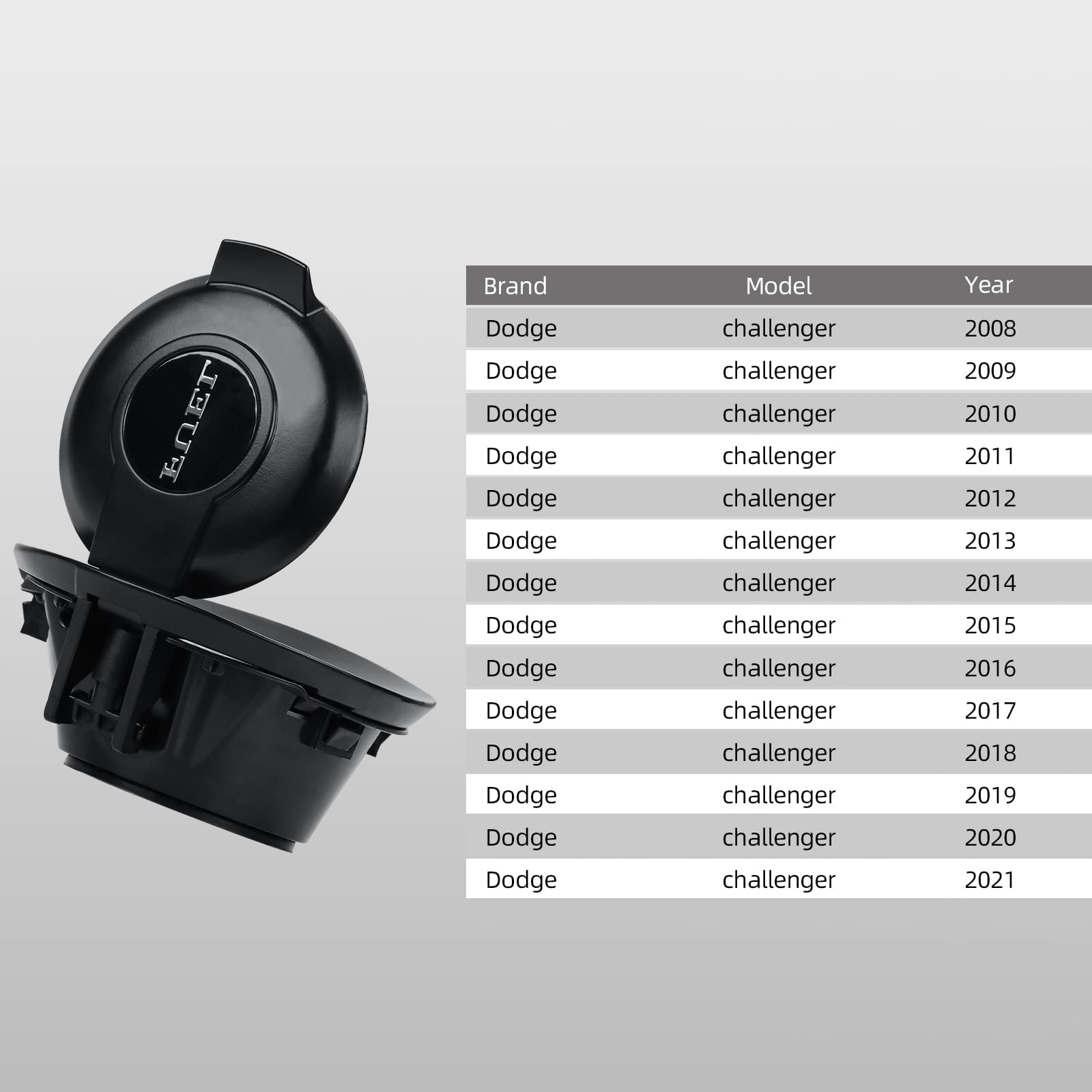Parfyter 68250120AA fuel tank cap in matte black offers durable, corrosion-resistant protection.