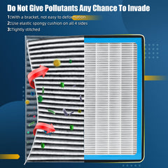 Parfyter CF10930 cabin filter side view highlights compact HEPA design.