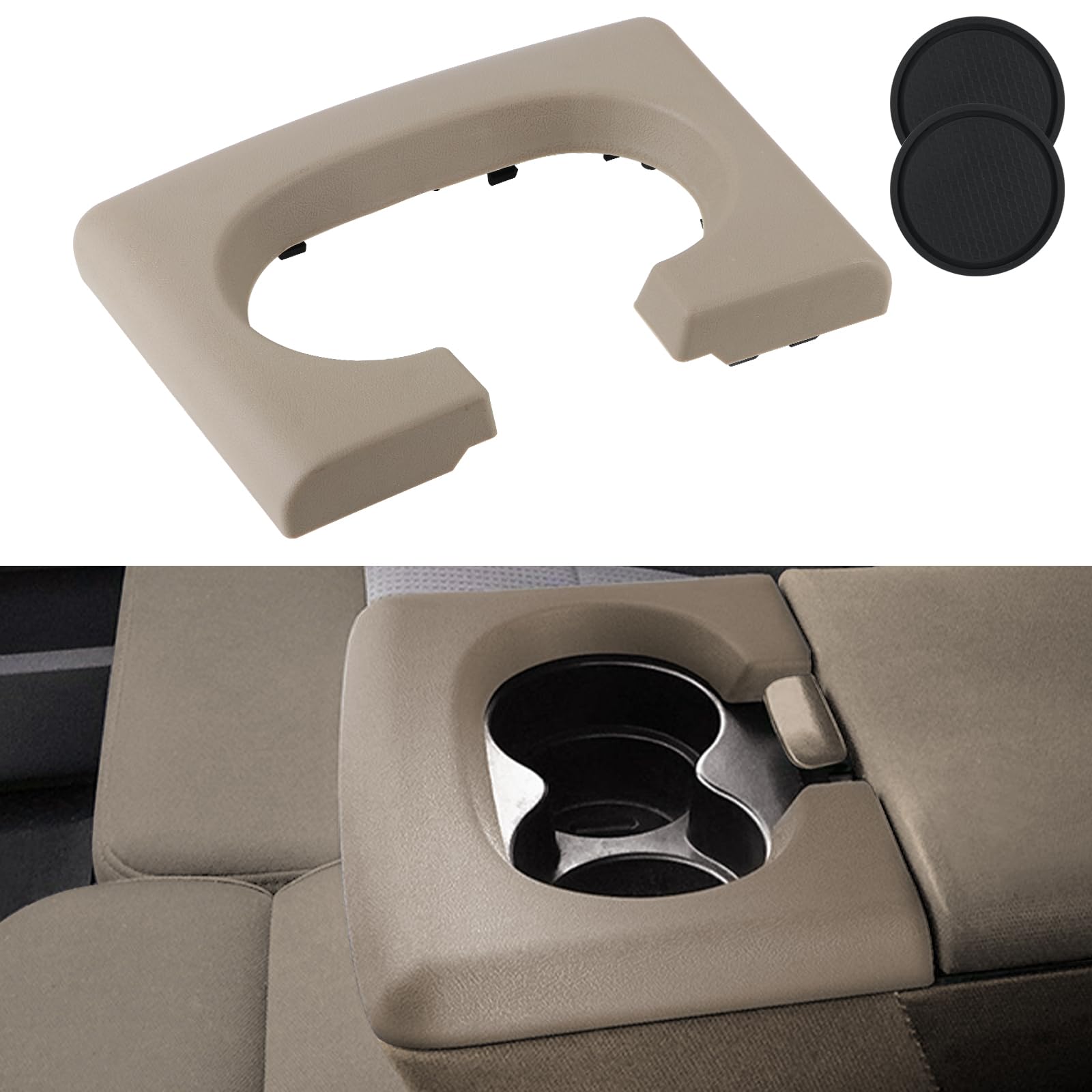 Parfyter f150 center-console cup holder pad brown fits Ford F-150 2004-2014 for a cleaner interior