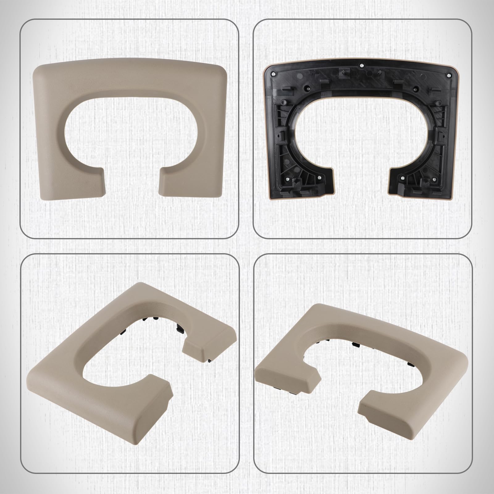 Durable ABS material used in the brown center console pad