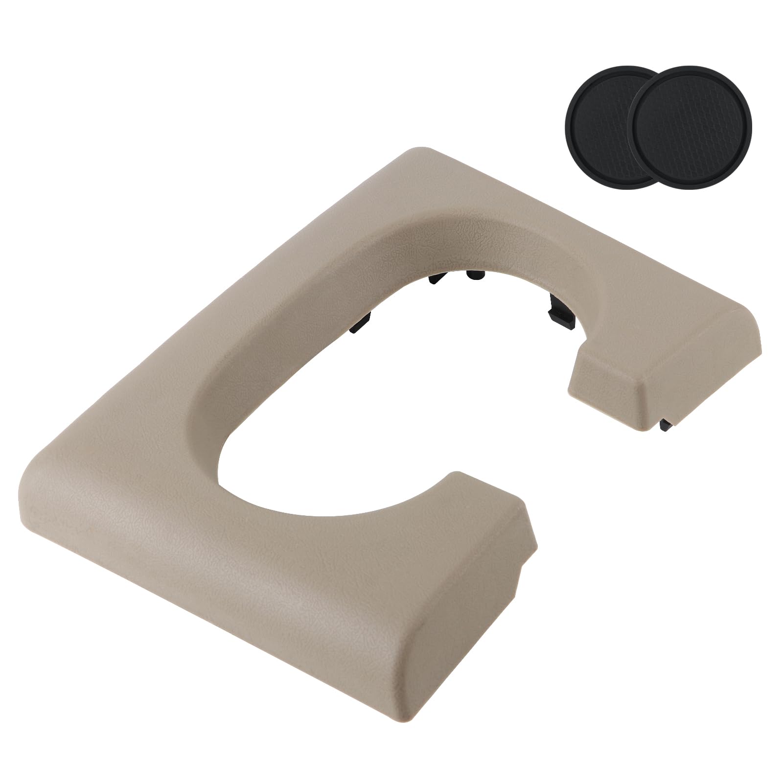Sleek brown finish preserves cup holder access and interior aesthetics