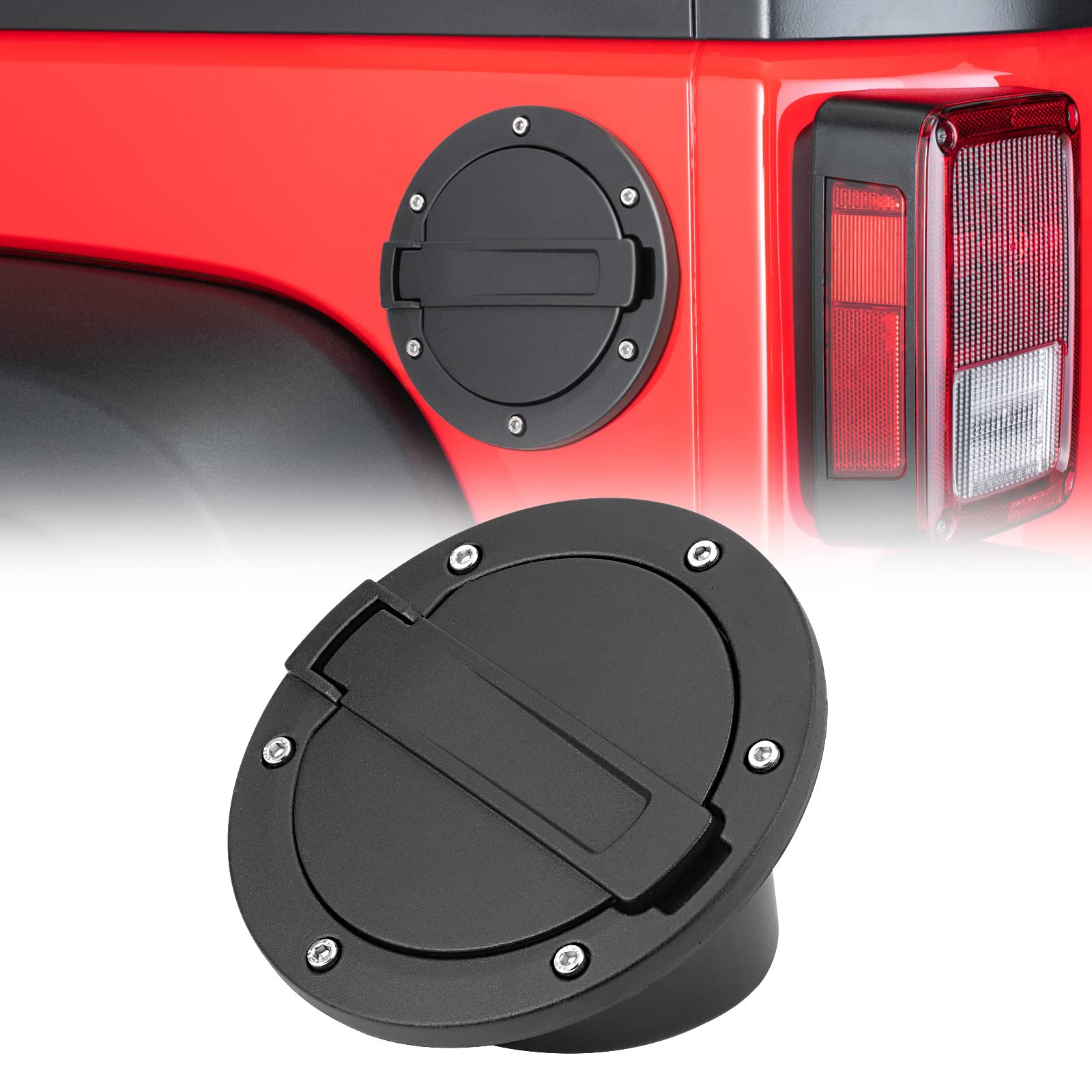 Parfyter black gas cover cap side view with secure locking feature