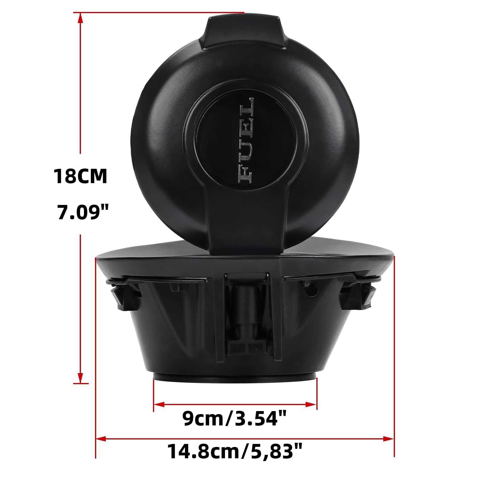 Parfyter fuel cap highlights high-temperature resistance for rugged use.