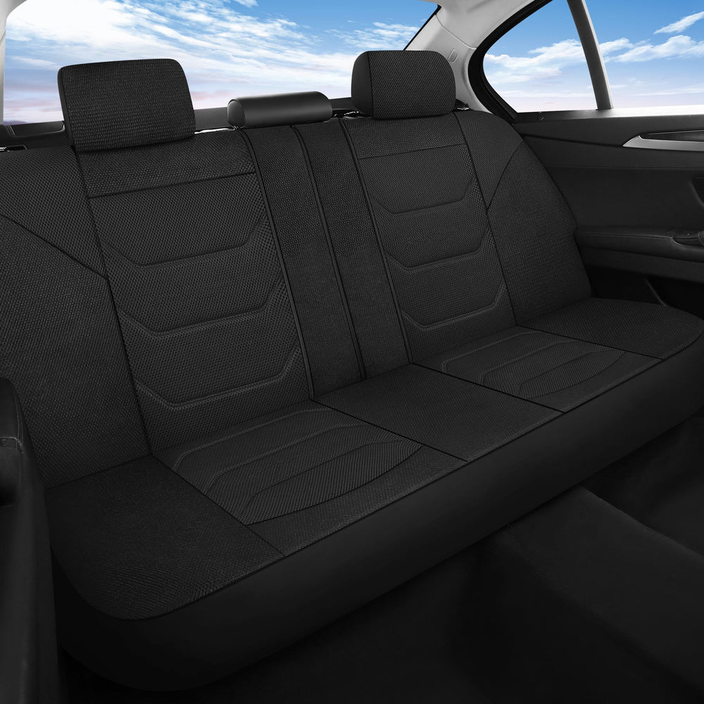 Pariiaotin 3D air mesh seat cover material close-up shows durable foam and breathable mesh.