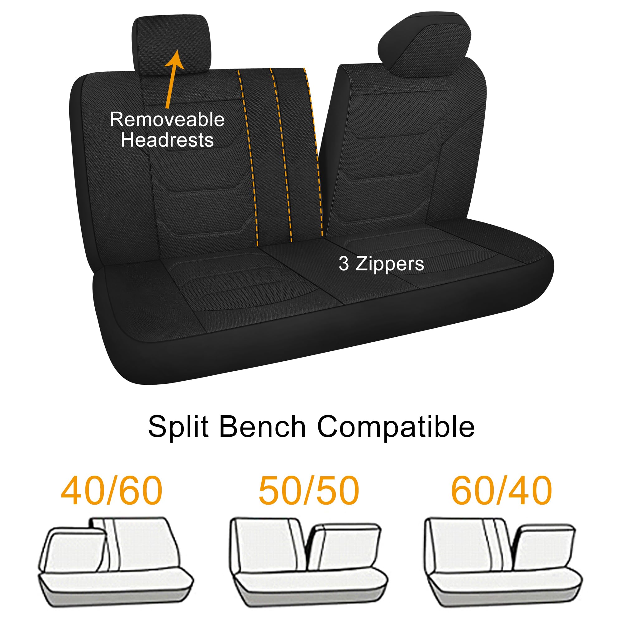 Pariiaotin black seat cover installed in vehicle updates interior look.