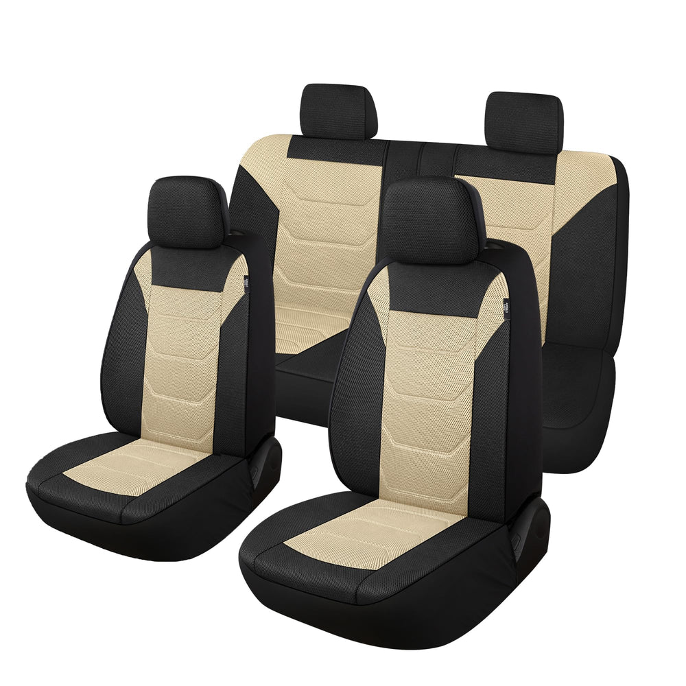 Pariiaotin 3D air mesh car seat cover front view showing breathable design and protection