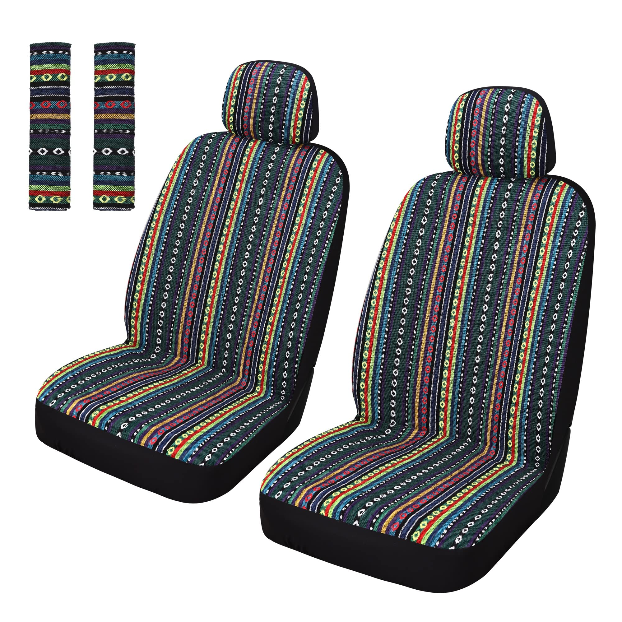 Pariitadin Baja saddle blanket front-set seat covers: vibrant protection for your driver's seat