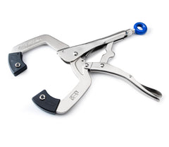 Close-up of Park Tool BMT-1 handling a tubeless bead separation.